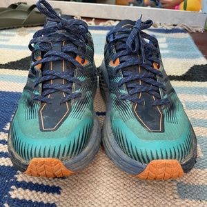 Hoka Speedgoat 4 Trail Running shoes // Blue